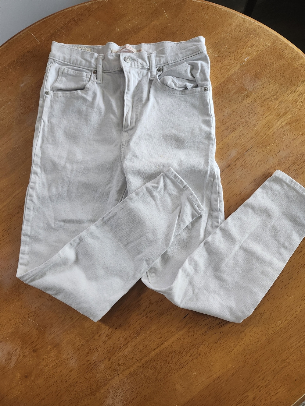 Levi's Mile High Super Skinny Ankle Jeans, White, Size 28